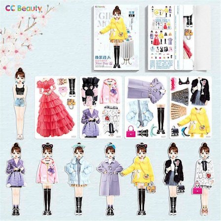 Magnetisk Utklädningsbaby, Magnetisk Prinsessa Utklädningsdocka Magnet Utklädningsspel, Låtsas och Lek Reselekset Leksaker Magnetisk Utklädning (LGL)