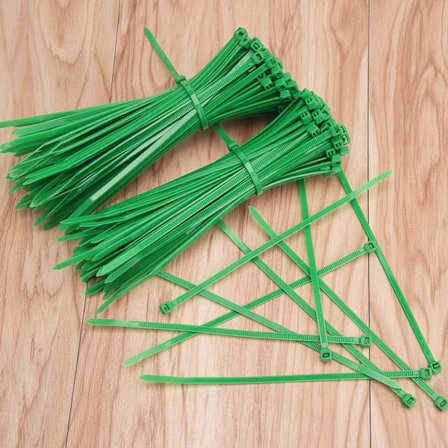 1000 kpl 3 * 100 mm leveitä 1,9 mm keinotekoista rottinkia kiinteitä vihreitä Ny-siteitä
