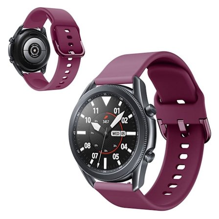 Samsung Galaxy Watch 3 (45mm) yksinkertainen silikoninen ranneke - Viininpunainen