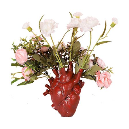 Hjärtformad Vas i Resin, Kreativ Form, Dekoration för Skrivbord