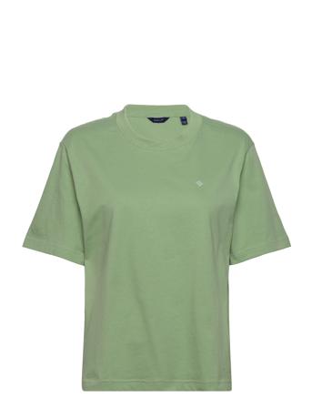 Icon G Essential Ss T-Shirt T-shirts & Tops Short-sleeved Grønn GANT*Betinget Tilbud