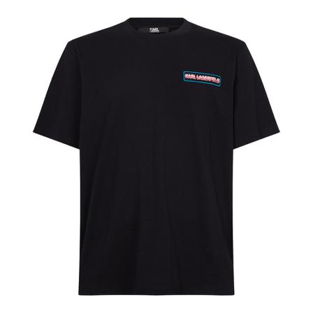 Karl Lagerfeld Future Graphic T-Shirt , Zwart , Heren , Maat: L