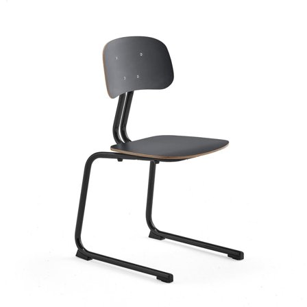 Classroom chair YNGVE, skid base, anthracite, anthracite, H 460 mm