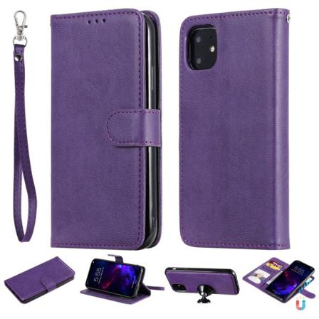Iphone 11 - Plånboksfodral/magnet Skal 2in1 - Lila Purple Lila