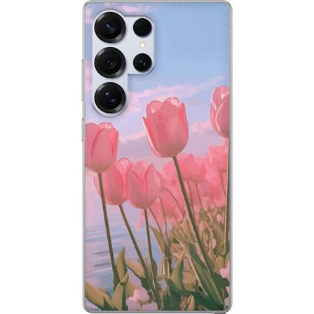 Mobilskal till Samsung Galaxy S25 Ultra med Rosa Tulpaner