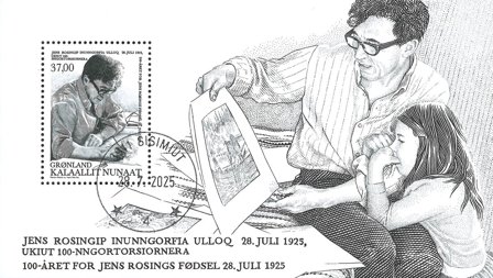 Grønland - Jens Rosing - Stemplet miniark