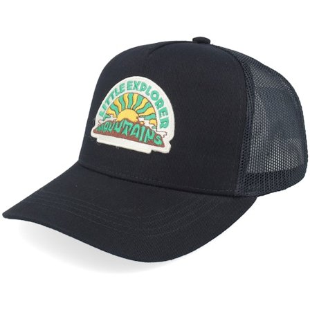 Kiddo Cap - Schwarz trucker Cap - Kids Little Explorer Mountain Patch Black Trucker @ Hatstore