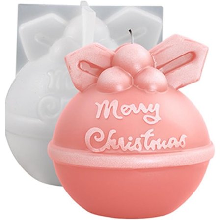 3D Silikonikynttilämuotti - Joulukynttilämuotti - Silikonimuotti - yhteensopiva kotitekoisten tuoksukynttilöiden, joulukoristeiden kanssa - 