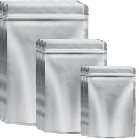 50 Pakke Mylarposer for matoppbevaring med gjenlukkbare korn nøtter-Good_Kvalitetsgåvor