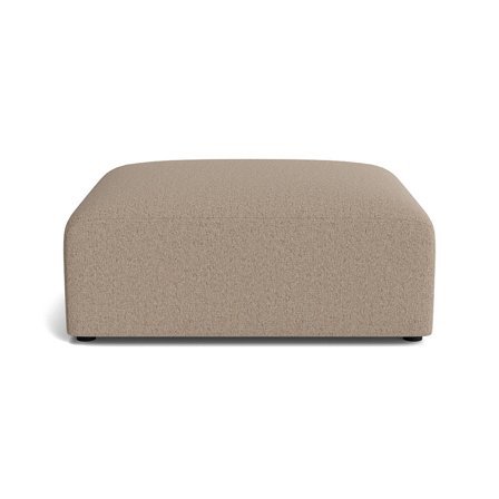 Soma Pouf Hocker in Montreal Dunkelbeige, moderner Sitzpouf mit Cord-Optik und Nozag-Federung für hohen Komfort, 43cm, stilvolles Design