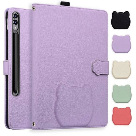 Katt Läderfodral Kompatibelt med Samsung Galaxy Tab S10 Ultra / S9 Ultra