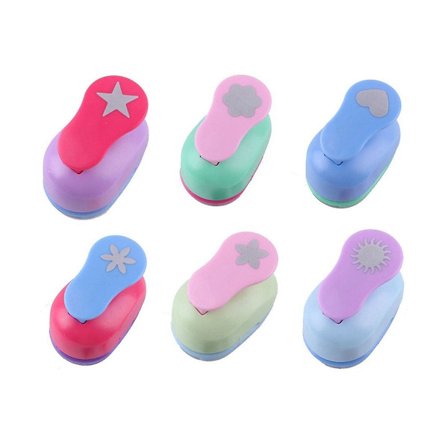 Craft Huller Papir Huller Scrapbooking Huller Med Craft Sticker Papir Pentagram Seks Blomme Hjerte