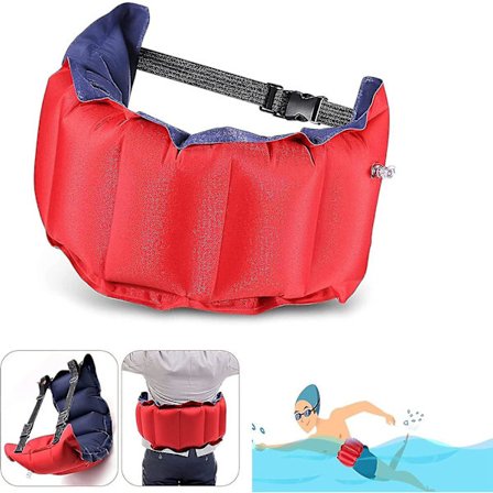 Uppblåsbar simbälte, uppblåsbar flytande simträningsbälte, justerbart simbälte