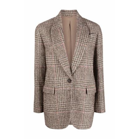 Brunello Cucinelli, Blazer Bruin, Dames, Maat:XS