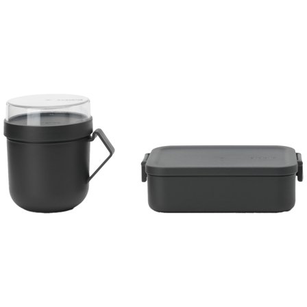 Brabantia Make & Take lunsjsett 2 deler, mørkegrå