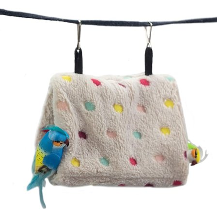 Fågelhus Bo Hylla Papegoja Leksak Plysch Fågel Hängmatta Säng (L)