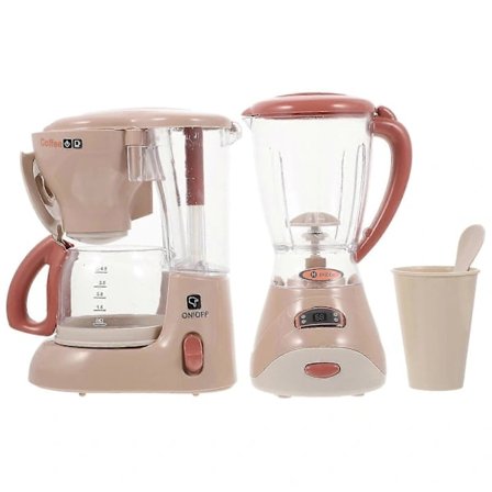 2 st Barn Kök Leksak Kök Apparat Leksak Kaffemaskin Juepress Leksak Med Ljus Och Ljud