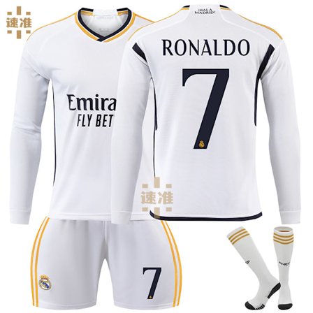 2324 Real Madrid Langermet Fotballdrakt 7 Ronaldo 24