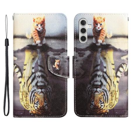 Wonderland Samsung Galaxy A34 5G Flip Etui - Tiger Yellow