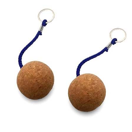 Flydende nøglering med korkkugle 2-pak
