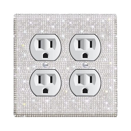US Standard Switch Panel Sticker Rhinestones Socket Frame 10 10