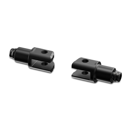 Rizoma Mounting Kit For Passenger Footrests Black 18 mm - Moto Guzzi V85 TT 2020-2020