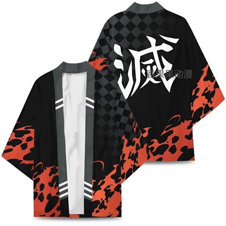 Hot Sale Demon Slayer Kimono Robe 2025 Anime Kappe Pyjamas Cosplay Yukata for Menn&Destroy the word&M