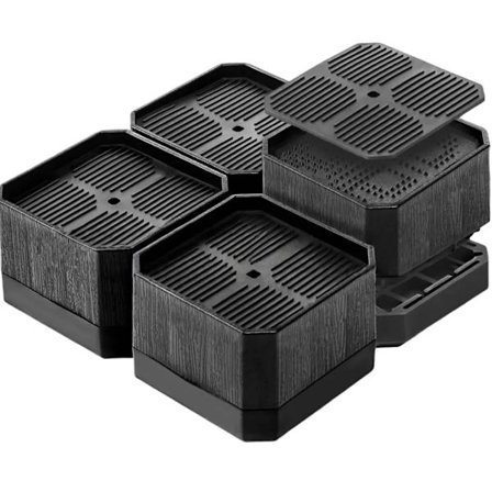 4-pak Fuld Kant Seng Fodforhøjer, Sengeramme 1,5" eller 3" Justerbare Møbler Kraftig til Sofa Skrivebord Sofabord