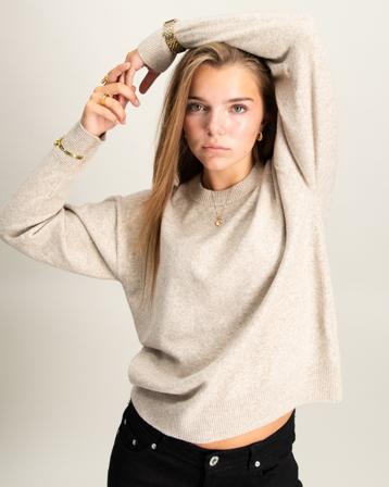 RYVLS Knitted L/S Sweater Beige Pullover Mädchen - Kidsbrandstore