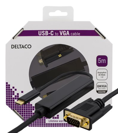 Deltaco USBC-1089-K - ekstern videoadapter
