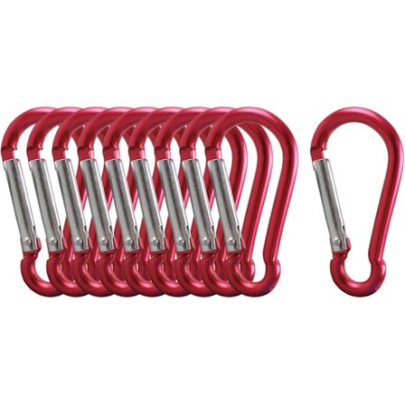 10 stk. karabinkrok i aluminiumslegering, mini karabinkrok, liten nøkkelkarabinkrok