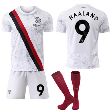 2025-2026 Manchester City Udebane Børne Voksen Fodboldtrøje med Strømper