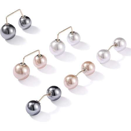 6 stycken konstgjorda pärlbrocher Säkra mot exponering vid halsringningen