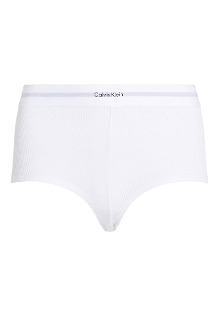 Calvin Klein Trosa i Hipster modell, mjuk ribbad Bomullmodalblandning. Trosor Dam Vit L