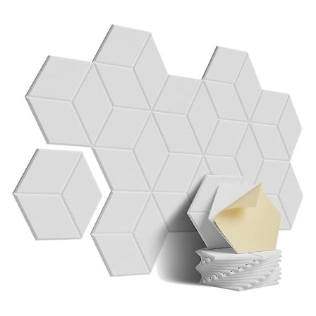 12-pak akustisk skum, selvklebende lyddempende paneler, for lydisolering og akustisk behandling (med