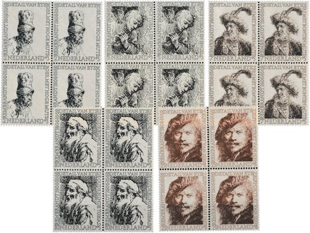 Holland 1956 - NVPH 671-675 - 4-blok - Postfrisk