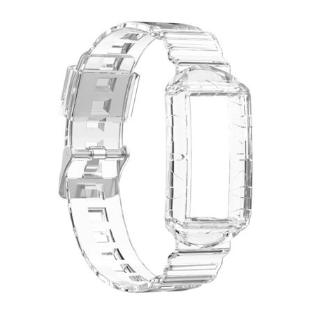 Fitbit Charge 5 / 4 / 3 klockarmband i silikon med skydd - Transparent