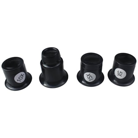 Huvudband Förstoringsglas Monokel för Öga, 4st Klockförstoringsglas med 5X 10x 15x 20x, Bärbar Urmakare Förstoringsglas
