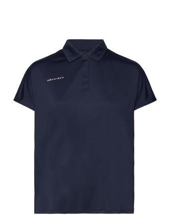 Corinne Loose Poloshirt T-shirts & Tops Polos Marineblå Röhnisch*Betinget Tilbud