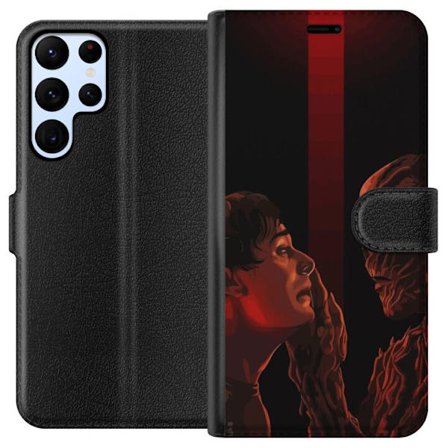 Kompatibel Tegnebogsetui til Samsung Samsung Galaxy S24 Ultra Mørk fantasyillustration, der viser mødet mellem menneske og monster med stærkt drama