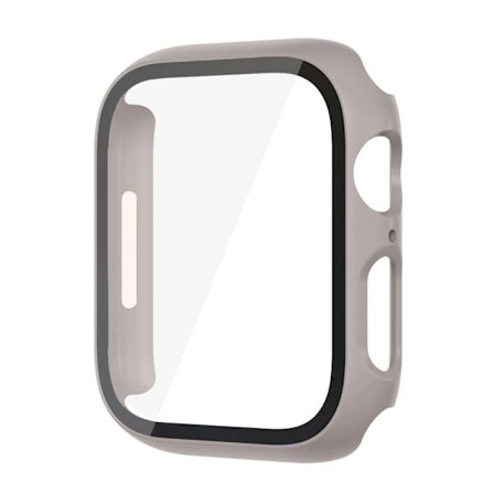 Glass+ Cover för Apple Watch-fodral 9 8 7 6 SE 5 iWatch-tillbehör Skärmskydd Apple Watch Series 45mm 41mm 44mm 40mm 42mm 38mm Khak Khak Khak