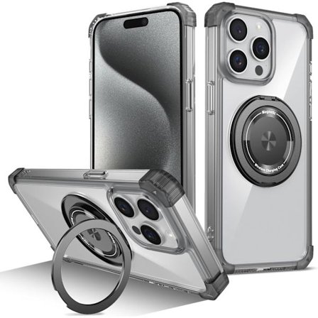 Mobilskal - iPhone 14 Pro Max - 360° Rotation - Stöttåligt - Lila