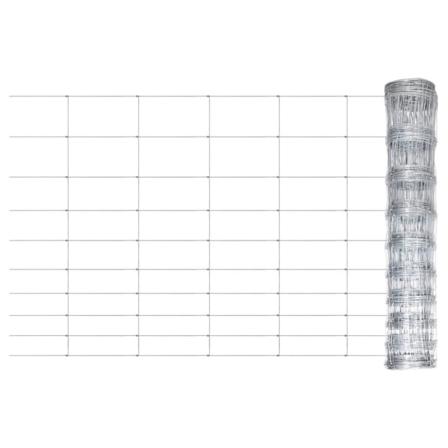 Vidaxl Fårstängsel Galvaniserat Stål 50x1 M Silver Silver