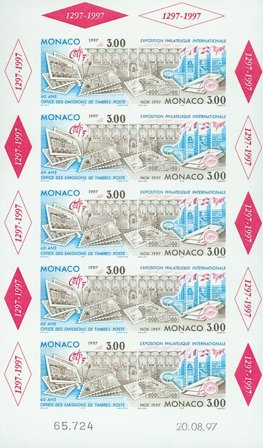 Monaco 1997 - Miniark YT 78 - Utakket - Postfrisk