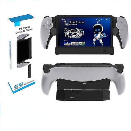 Ps Portal ladestasjon, bærbar ladestasjon Ps Portal spillkonsoll lader dokkingstasjon base, tilbehør ladestasjon for Ps Portal(svart)
