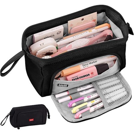 Skoleskrin med stor kapasitet, blyantskrin med håndtak