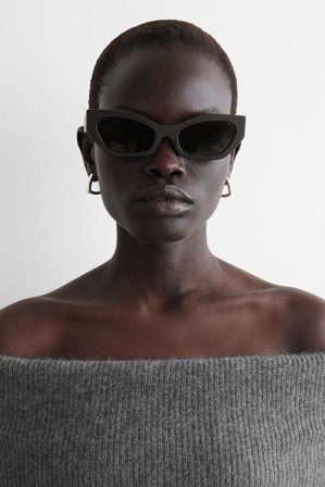 COS Leather Cat-Eye Sunglasses in Brown - Women