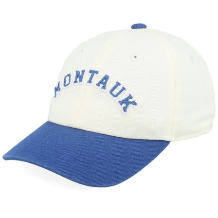 American Needle - Beige unconstructed Keps - Kids Montauk Slouch Ivory/Royal Dad Cap @ Hatstore