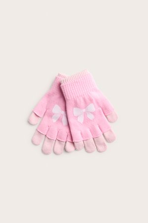 Kappahl | Hansker med sløyfe | Rosa
