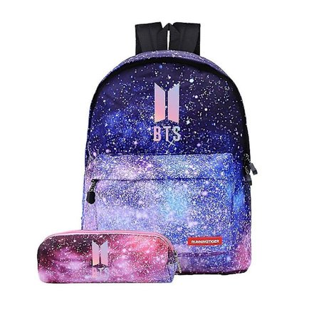 Bts Star Sky Colorful Pencil Bag And Schoolbag